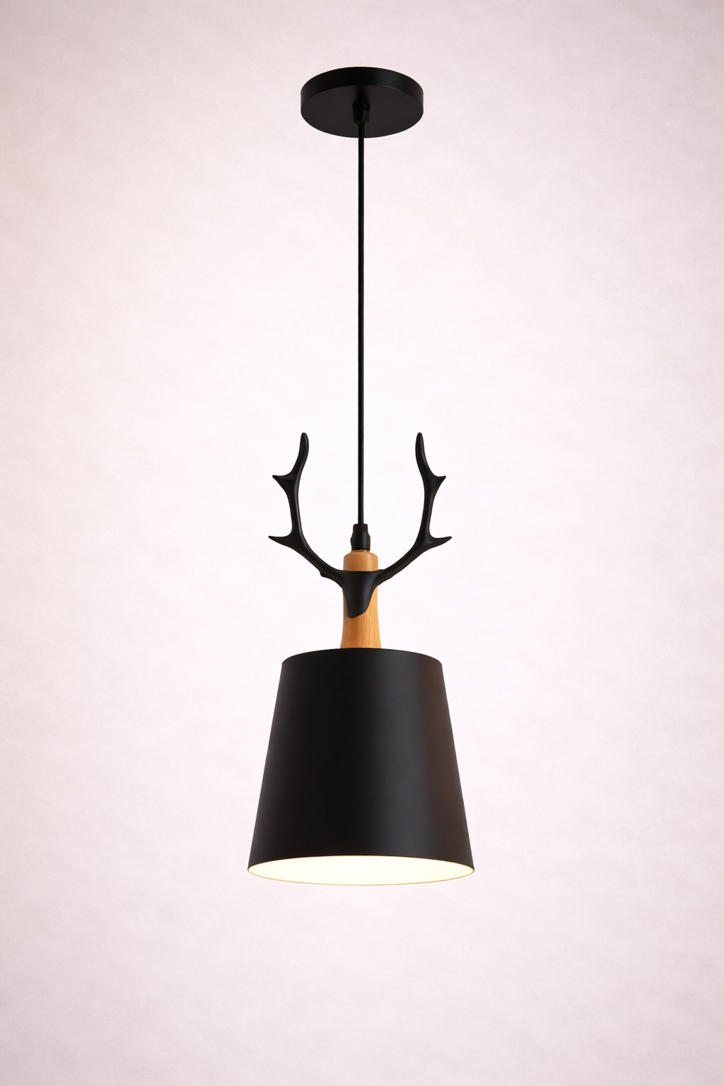 Lámpara LED Decorativa de Techo Colgante – Color Negro Ø250 mm