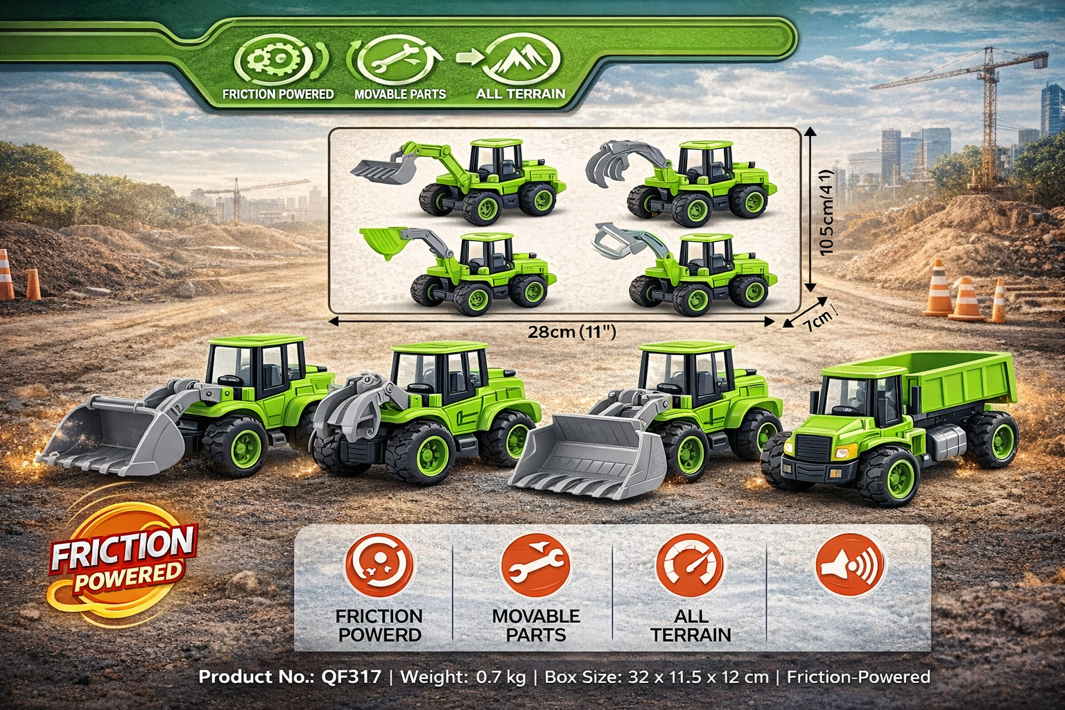 Carro de Inercia de Plástico 