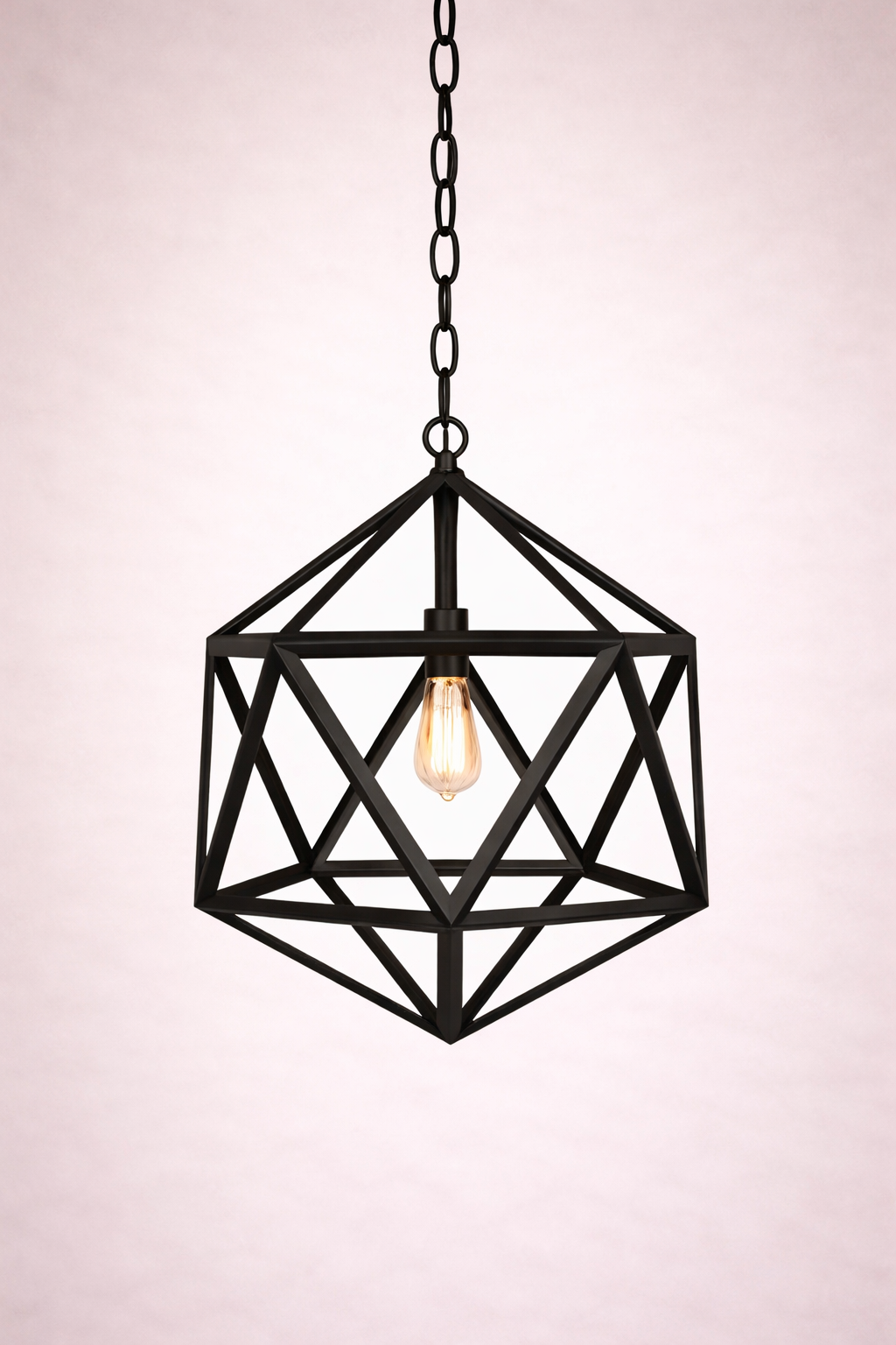 Lámpara LED Decorativa de Techo Colgante – Color Negro Ø300 mm