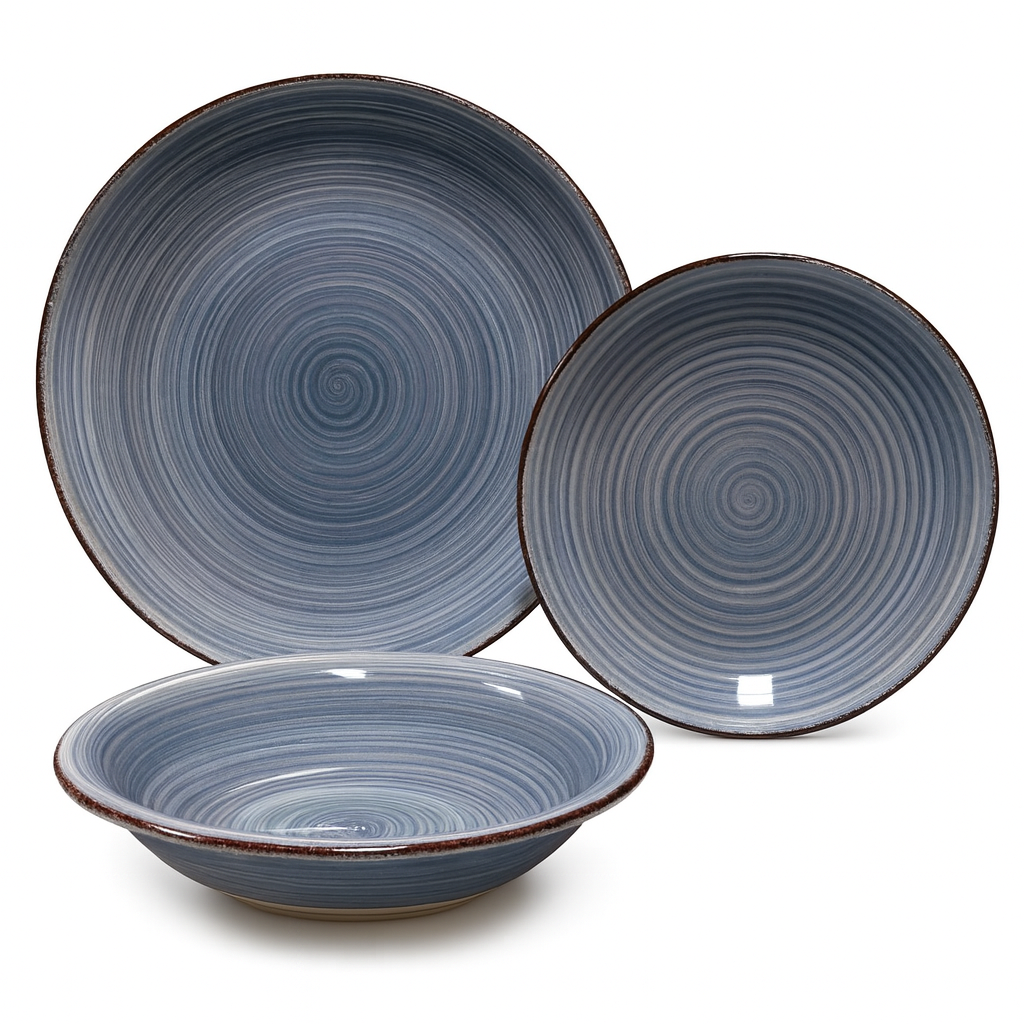 Juego de plato y bowl de ceramica