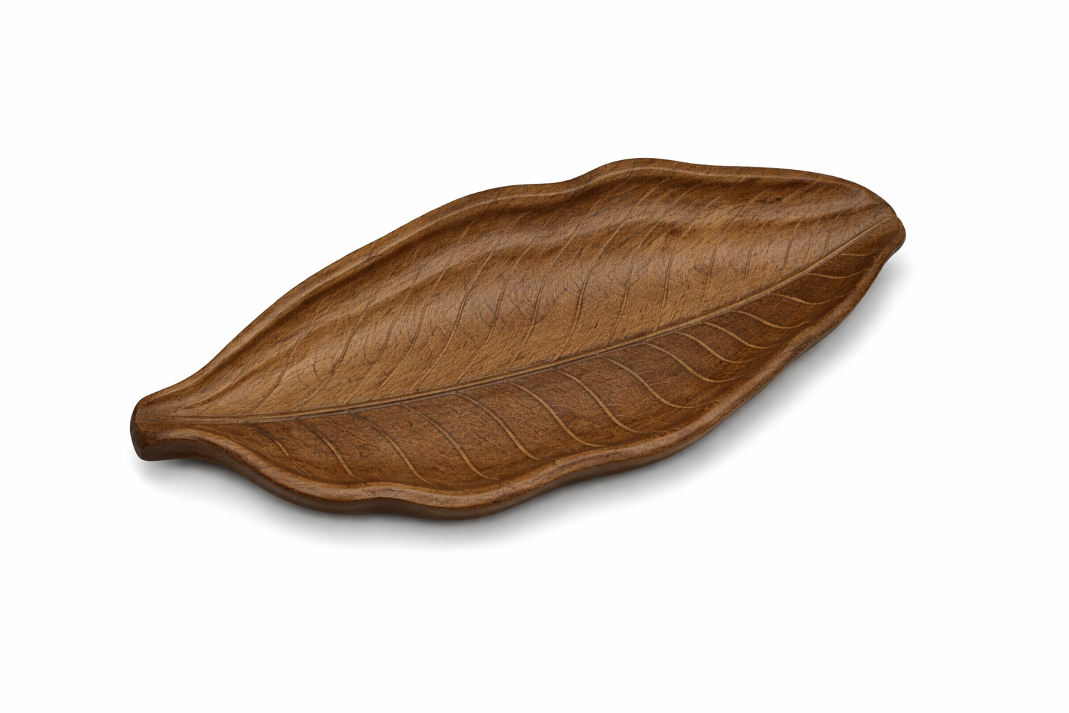 Bandeja Artesanal de Madera Hoja