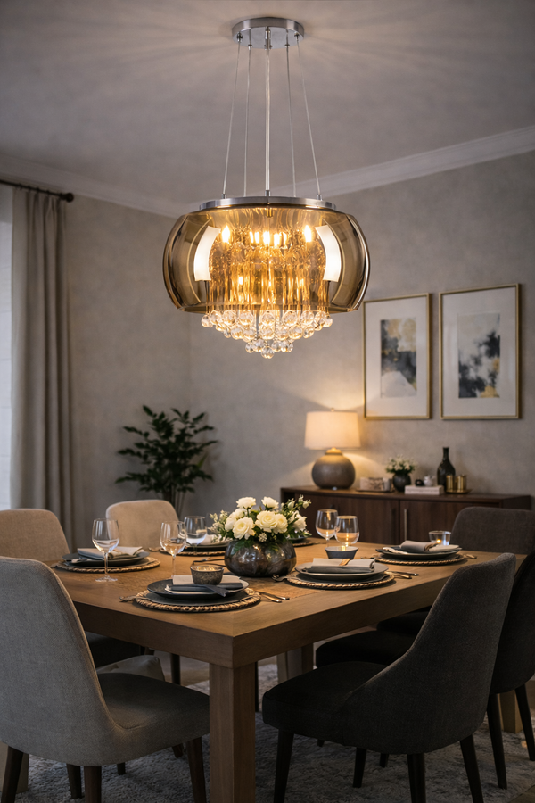 Lámpara Colgante LED de Cristal