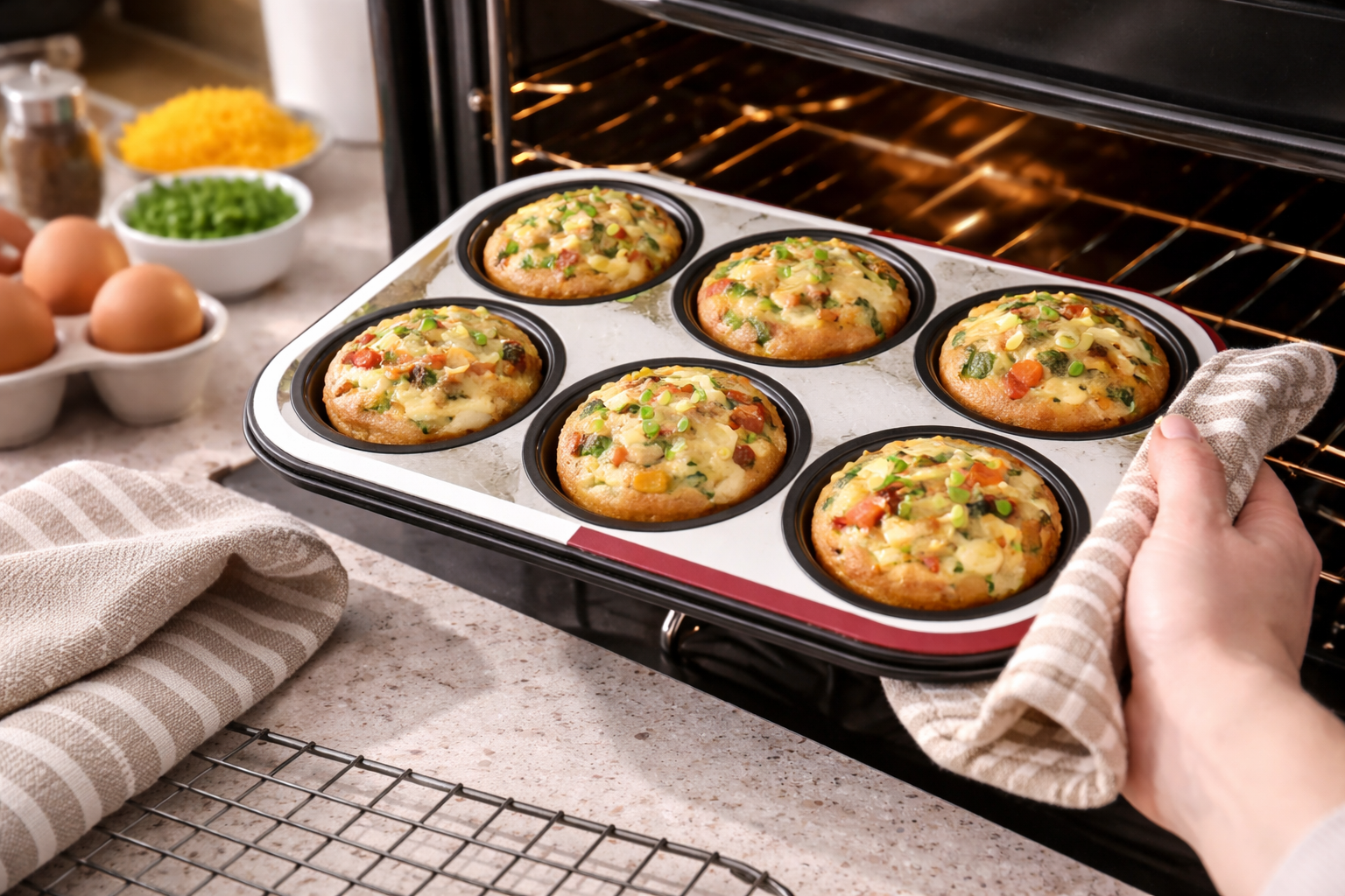 Molde para Muffins y Cupcakes (6 Cavidades) – Acero al Carbono Antiadherente