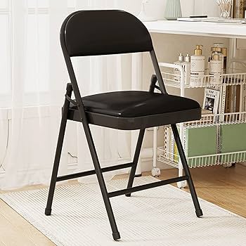 Silla Plegable  – Práctica, Resistente y Elegante en Color Negro | Ideal para Hogar, Eventos, Oficina y Negocio