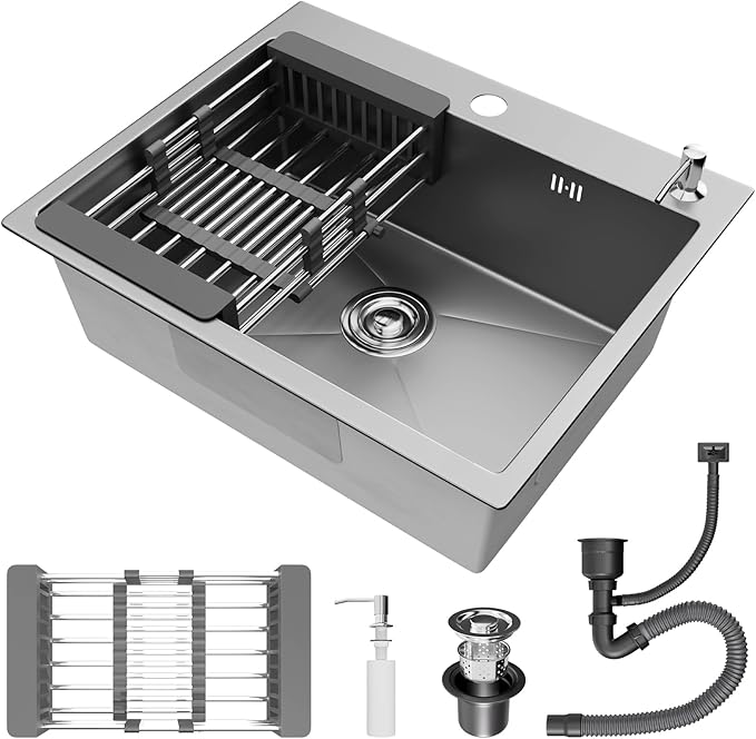 SET DE LAVATRASTOS – ACERO INOXIDABLE DE SOBREPONER | Resistente, moderno y de alta durabilidad.