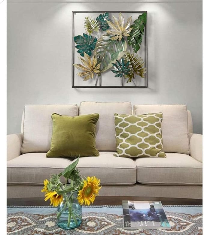 Adorno Colgante de Metal para Pared – Diseño Botánico Moderno ✨🏡