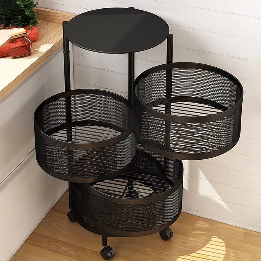 Estante de metal para cocina.