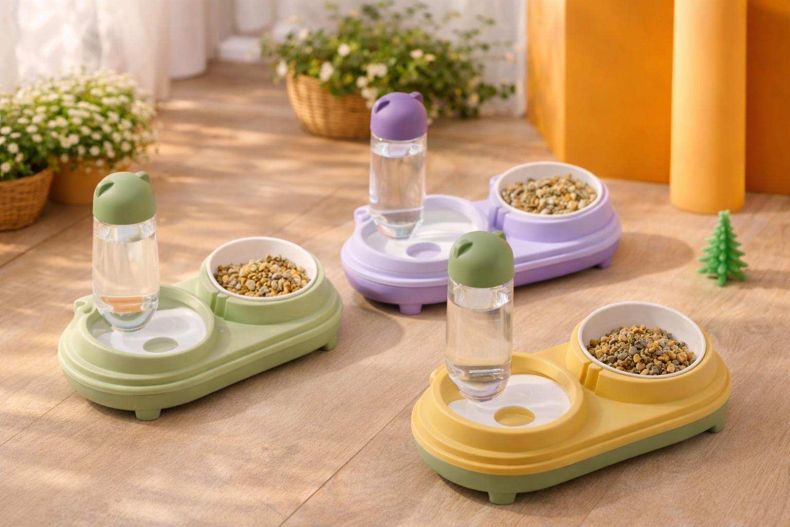 CUENCO CON DISPENSADOR PARA MASCOTAS