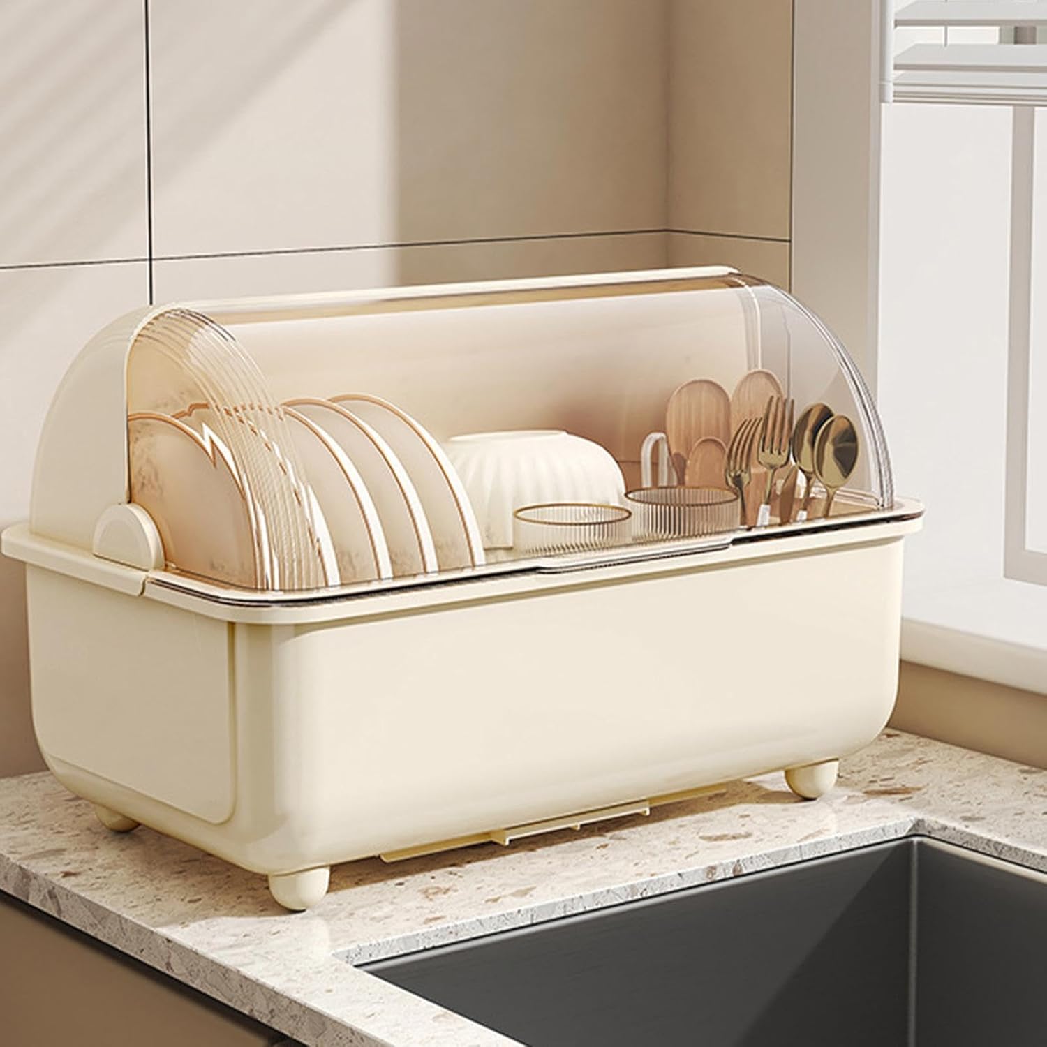 Escurridor de Plástico para Platos y Cubierto