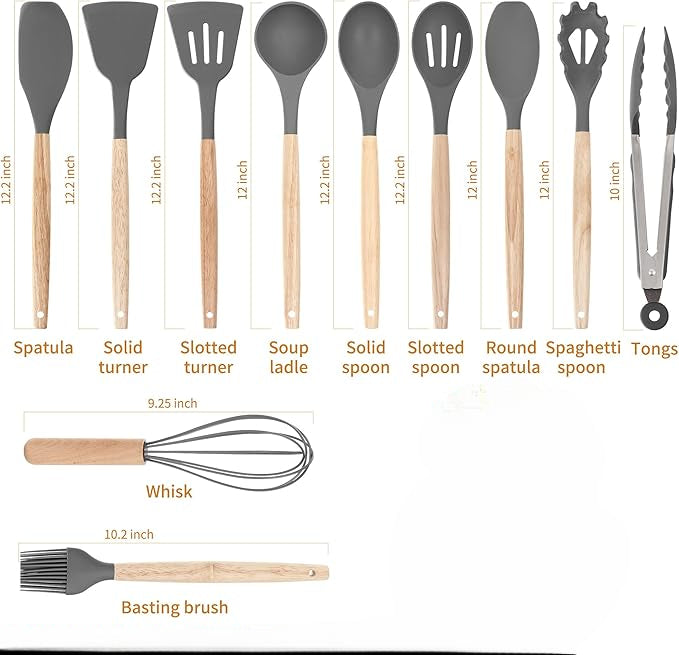 Juego de utensilios de cocina.