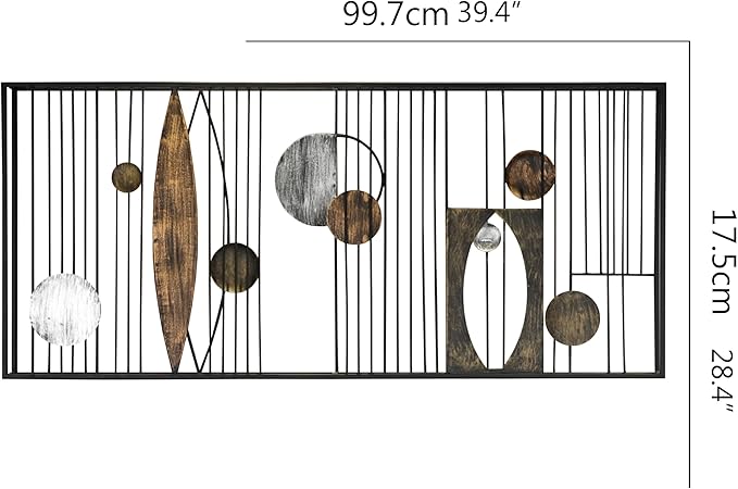 Adorno de Metal Decorativo para Pared – Diseño Geométrico Contemporáneo ✨🏡