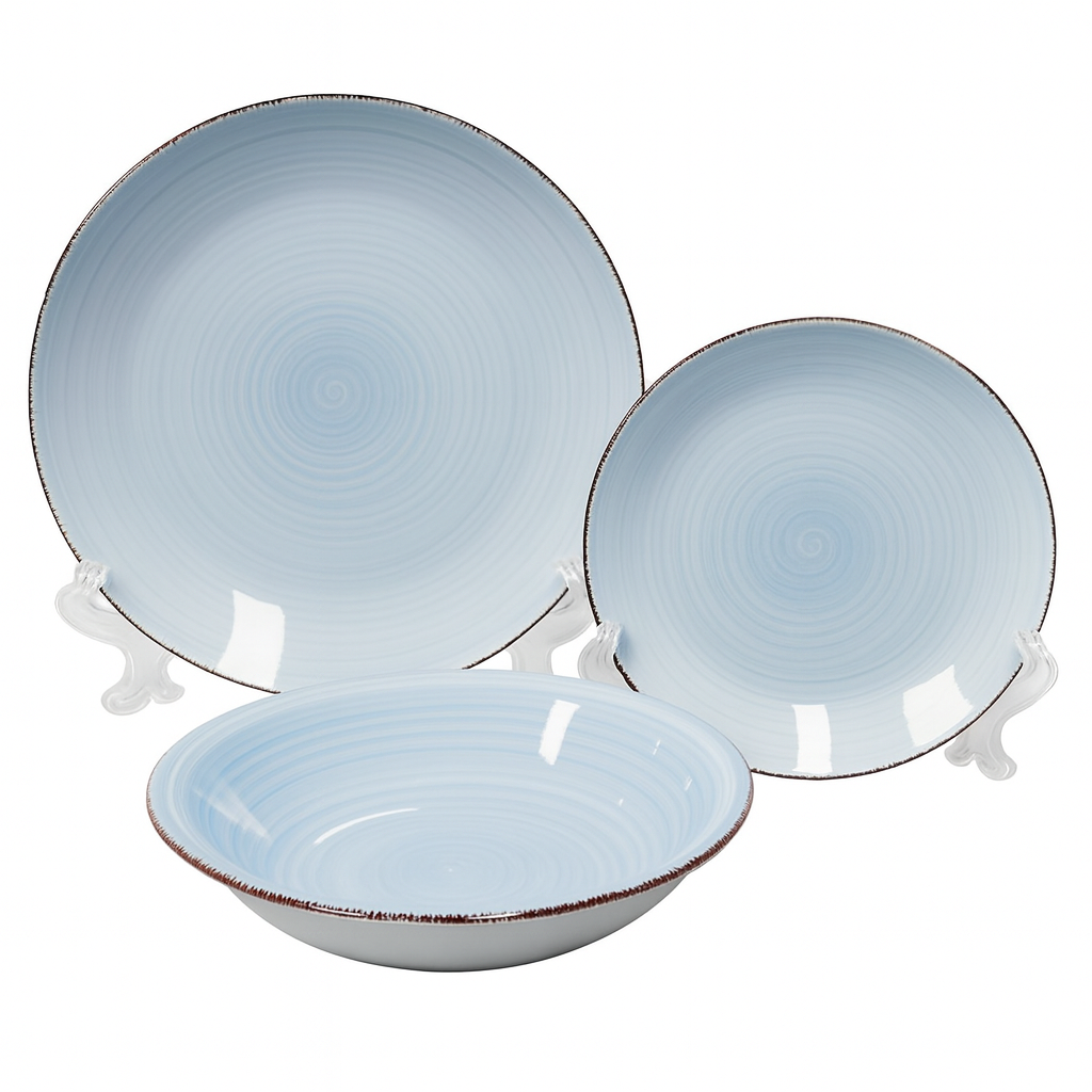 Juego de plato y cuenco de ceramica.