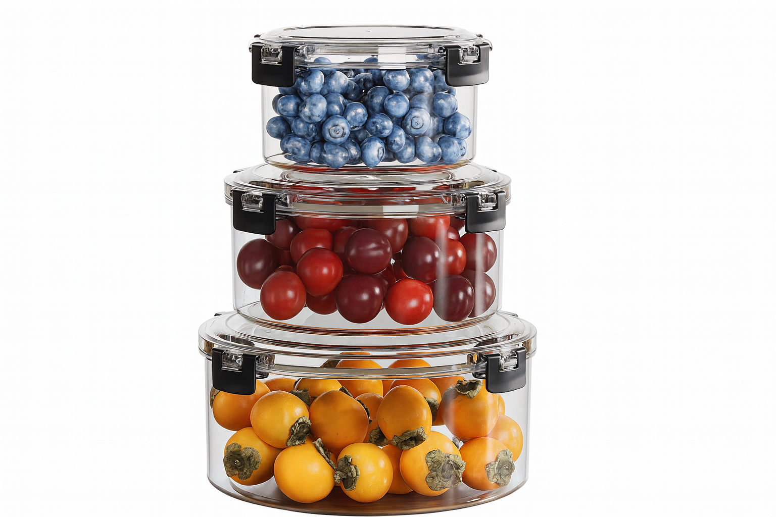 Set de Cajas Plásticas para Conservar Alimentos – 3 Piezas | Multiuso y Apilables