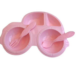 Kit de plato y cuchara de plastico para