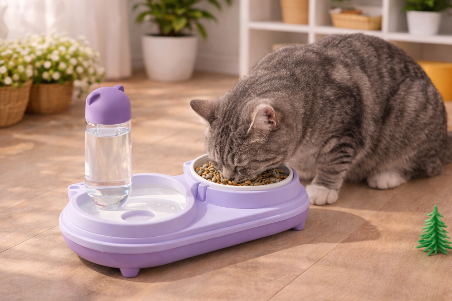 CUENCO CON DISPENSADOR PARA MASCOTAS