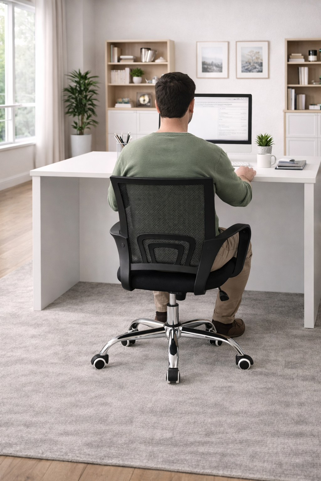 Silla de Oficina con Ruedas