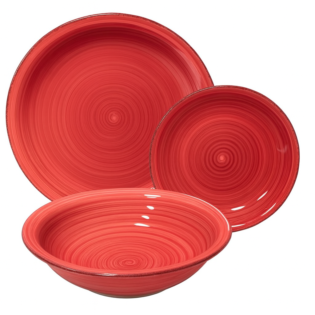 Juego de plato y bowl de ceramica