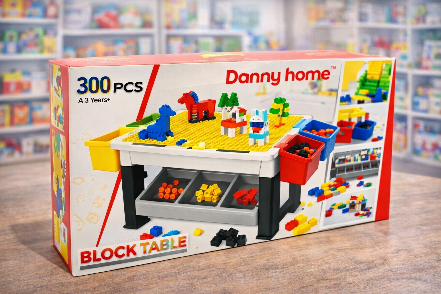 Mesa de Bloques Infantil – 69 Piezas
