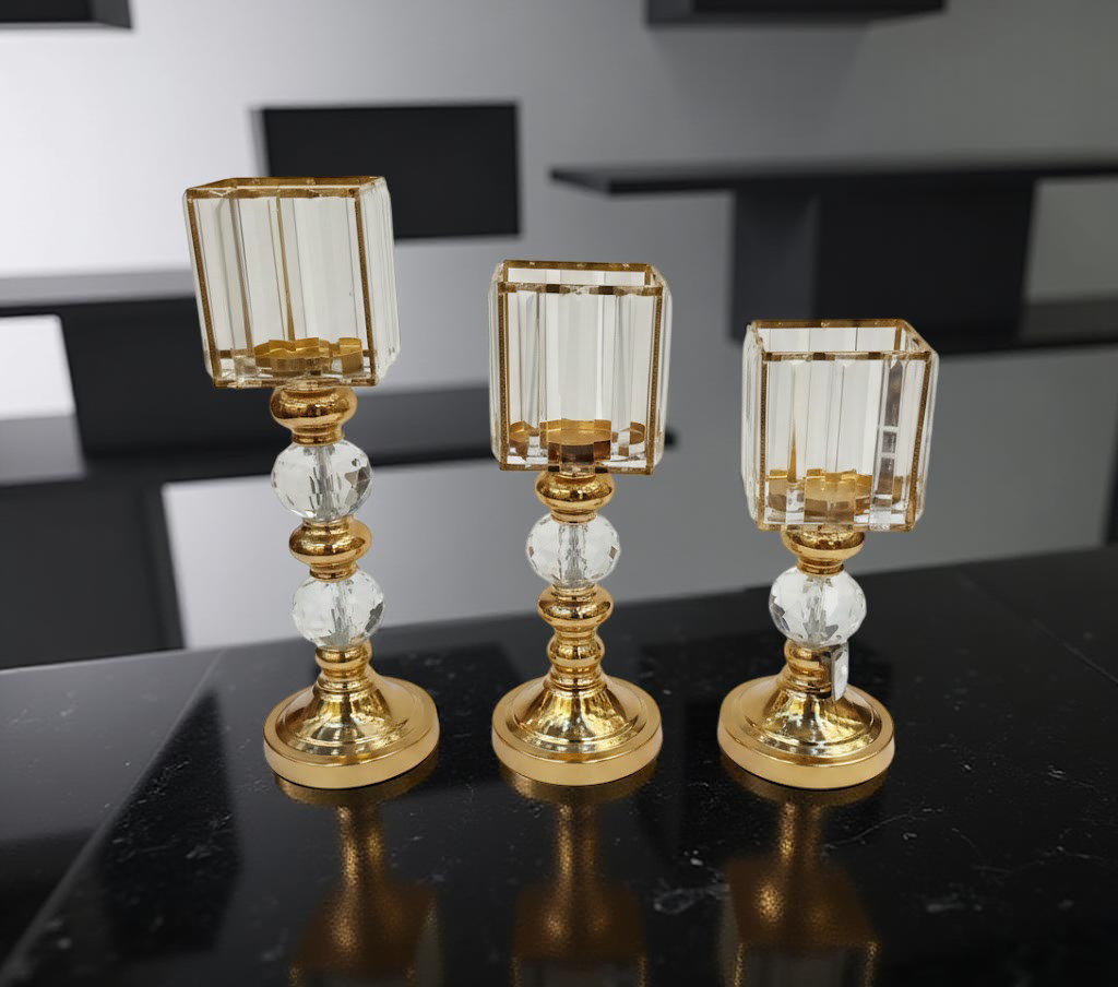 Set de Candelabros 3 Piezas – Elegancia y Ambiente Cálido