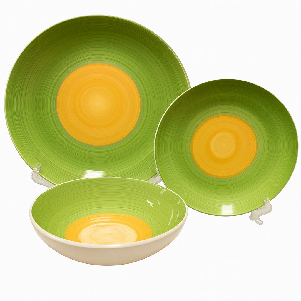 Set de plato y bowl de ceramica variedad