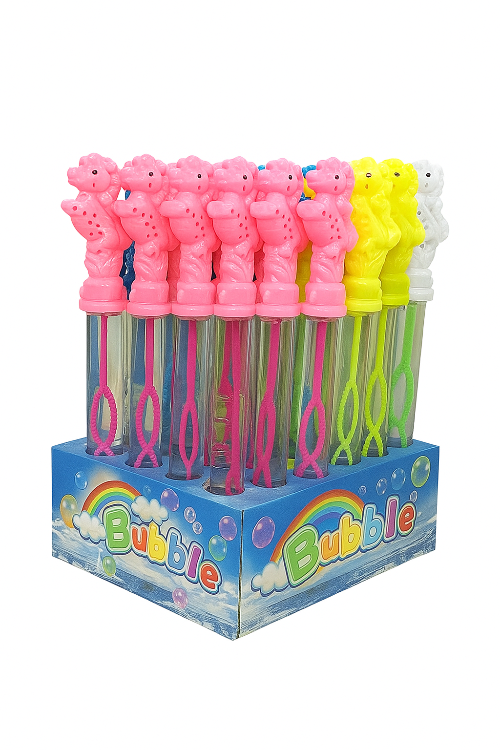 Juguete de burbujas para niños, seguro y divertido bajo supervisión de un adulto