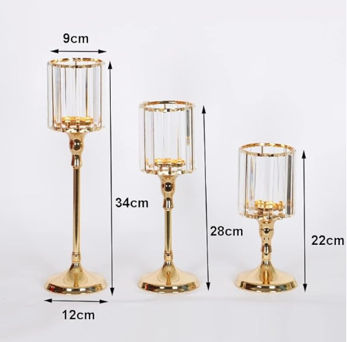Juego de Candelabros 3 Piezas – Estilo Nórdico Retro Romántico