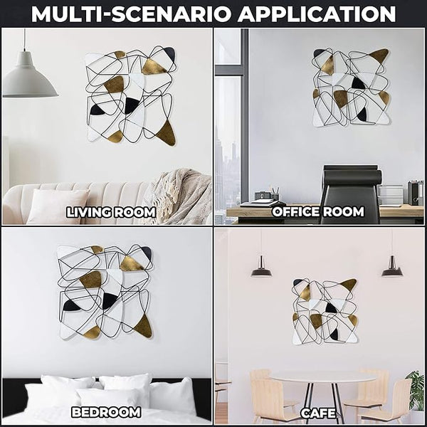 Adorno de Metal Decorativo para Pared – Diseño Moderno y Equilibrado ✨🏡
