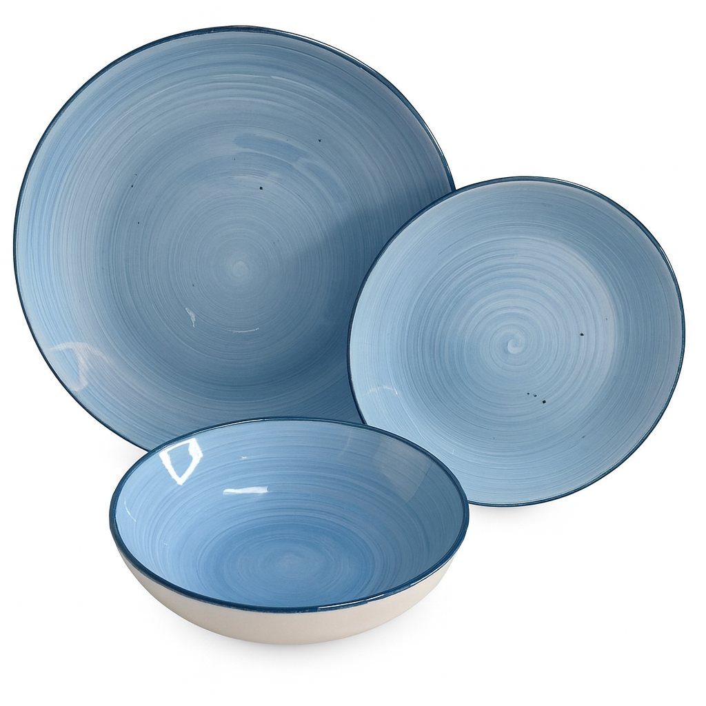 Set de plato y bowl de ceramica variedad