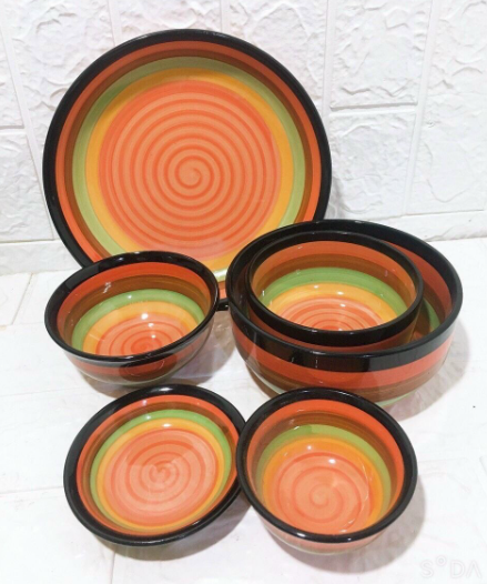 Juego de vajilla arcoiris 16uds.