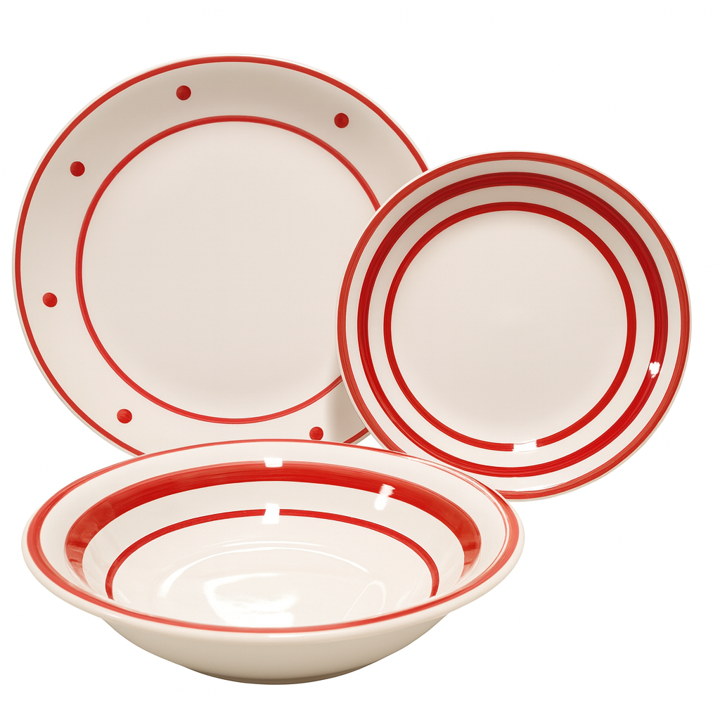 Set de plato y bowl de ceramica variedad