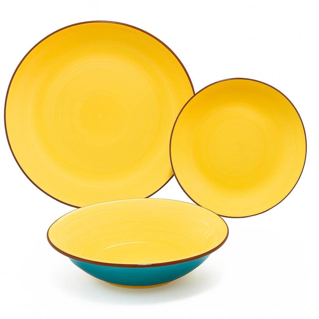 Set de plato y bowl de ceramica variedad