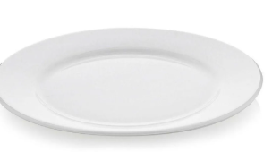 Plato blanco de ceramica