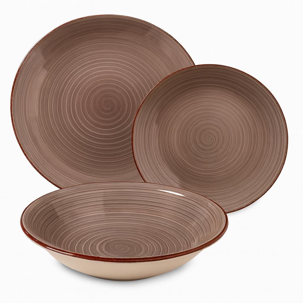 Set de plato y bowl de ceramica variedad