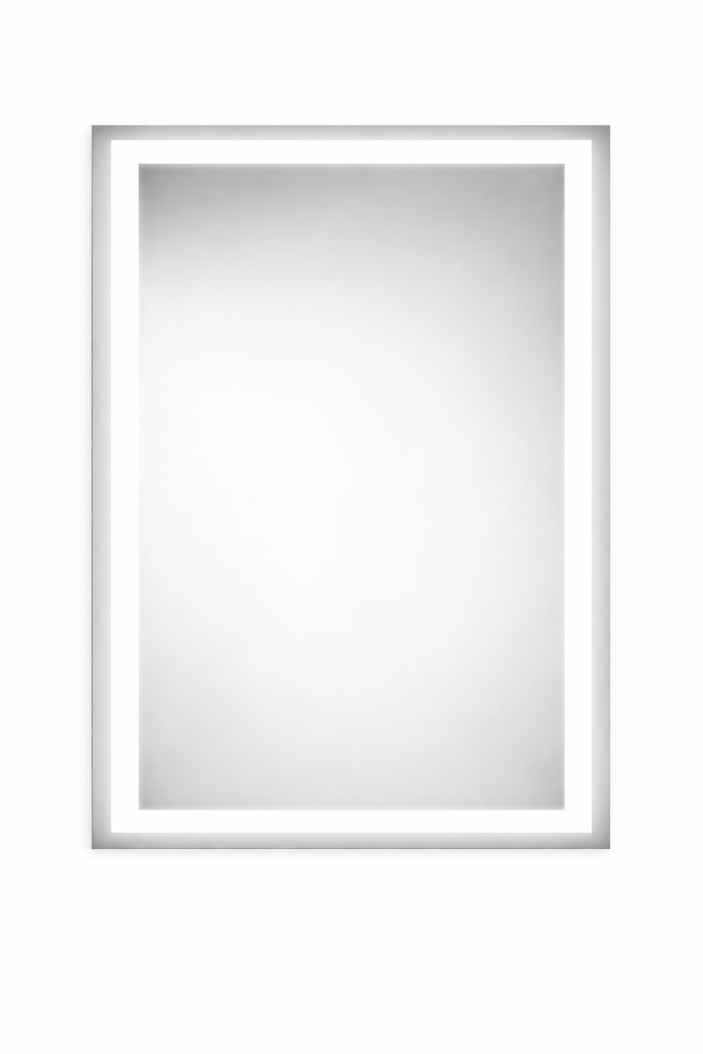 Espejo con luz LED elegante y moderno.