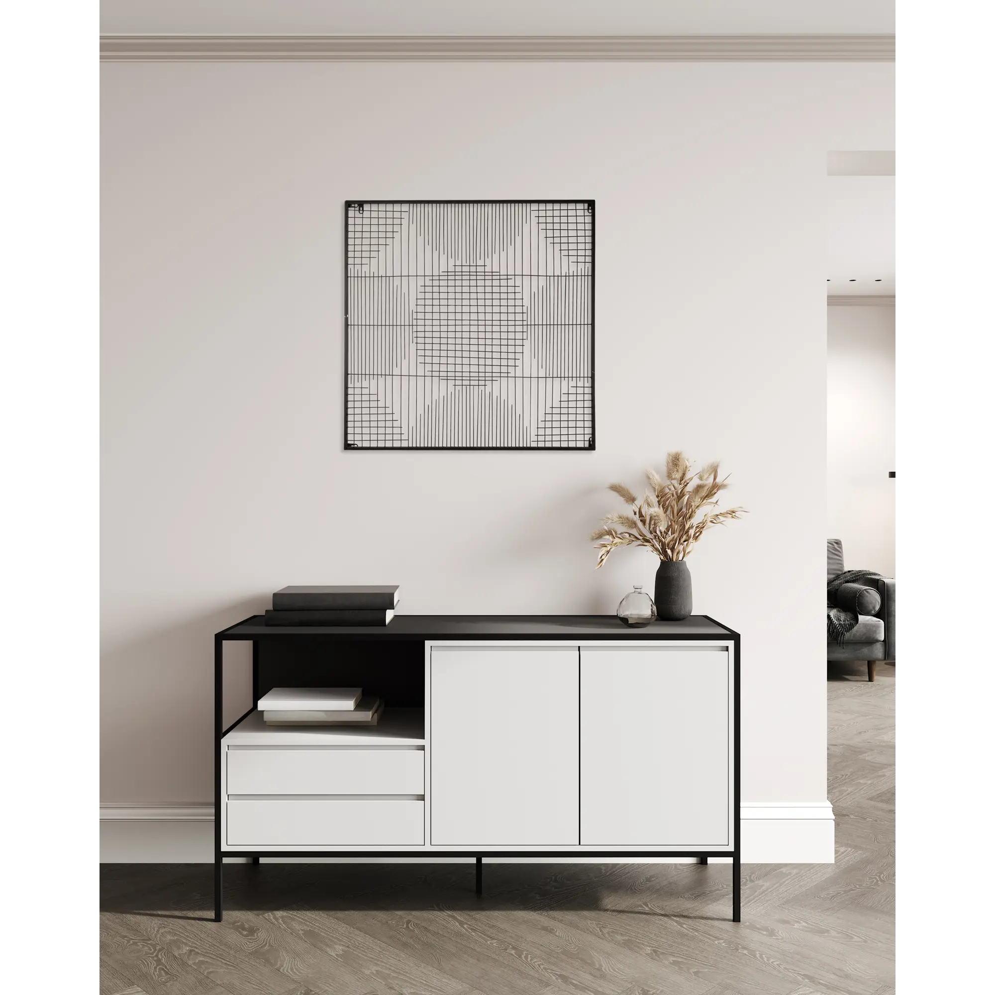 Adorno de Metal Decorativo para Pared – Diseño Geométrico Moderno ✨🏡 