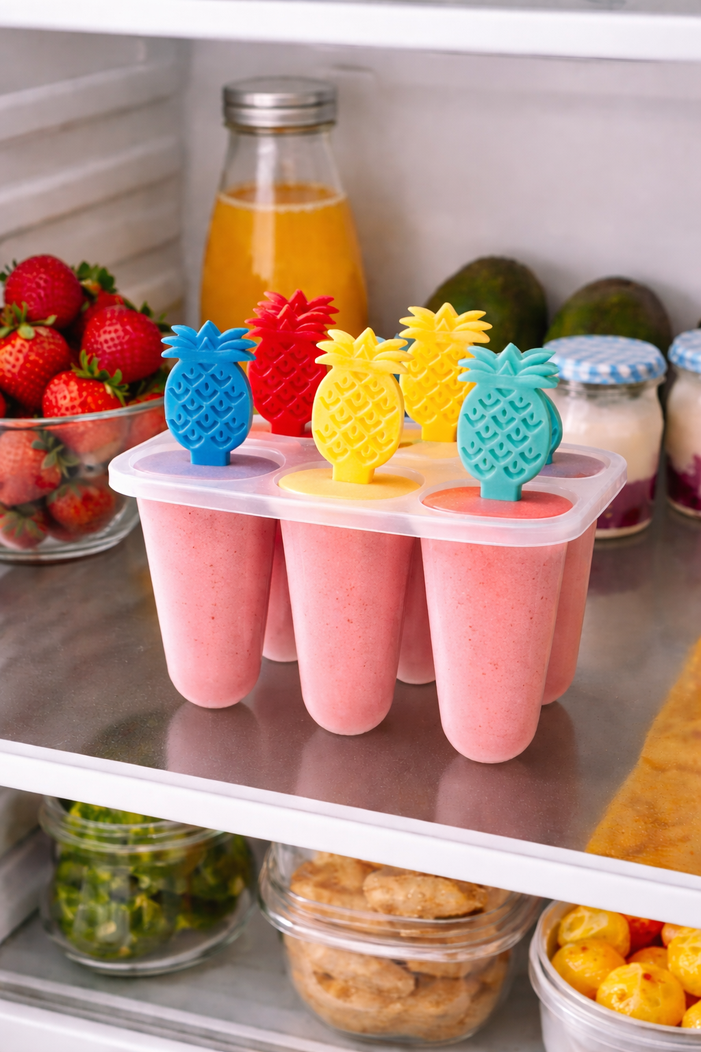 Molde para Paletas de Hielo con Base – Crea Postres Caseros y Saludables