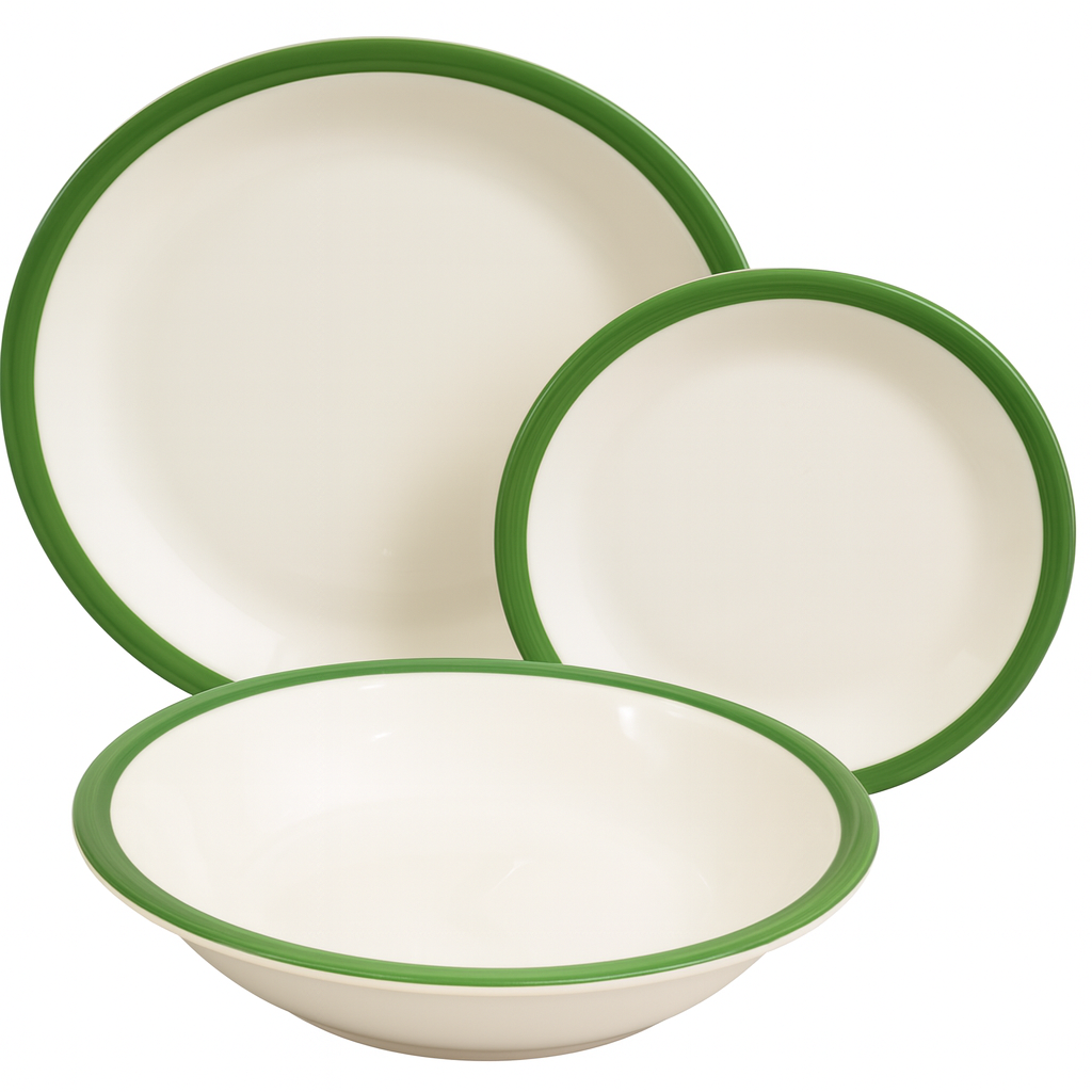 Set de plato y bowl de ceramica variedad