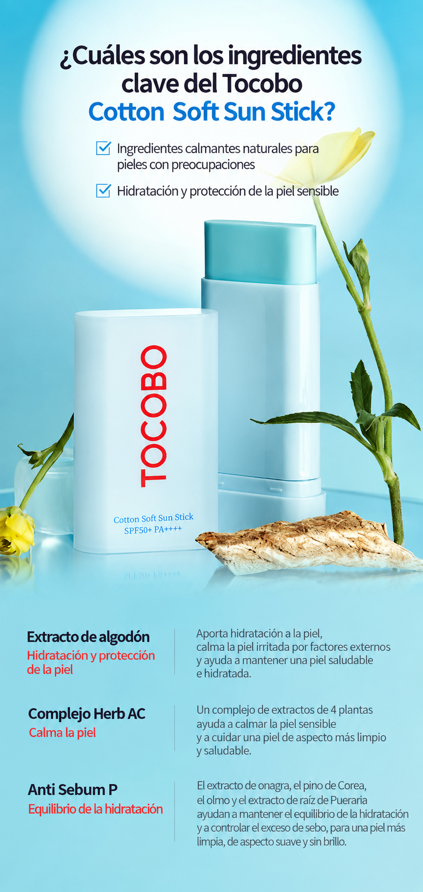 [ TOCOBO ] Cotton Soft Sun Stick SPF50+ PA++++