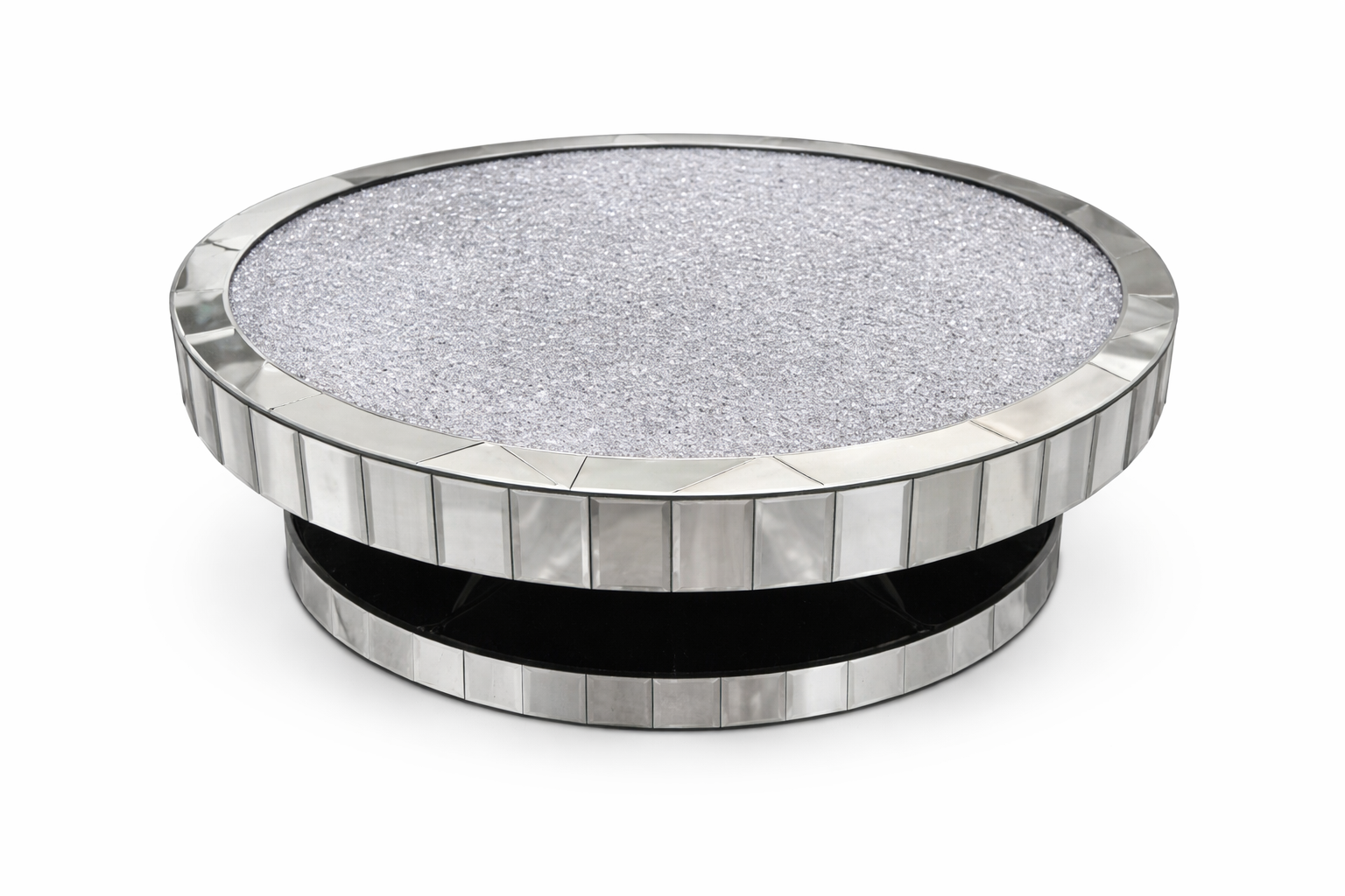 Mesa con tablero de densidad y vidrio.