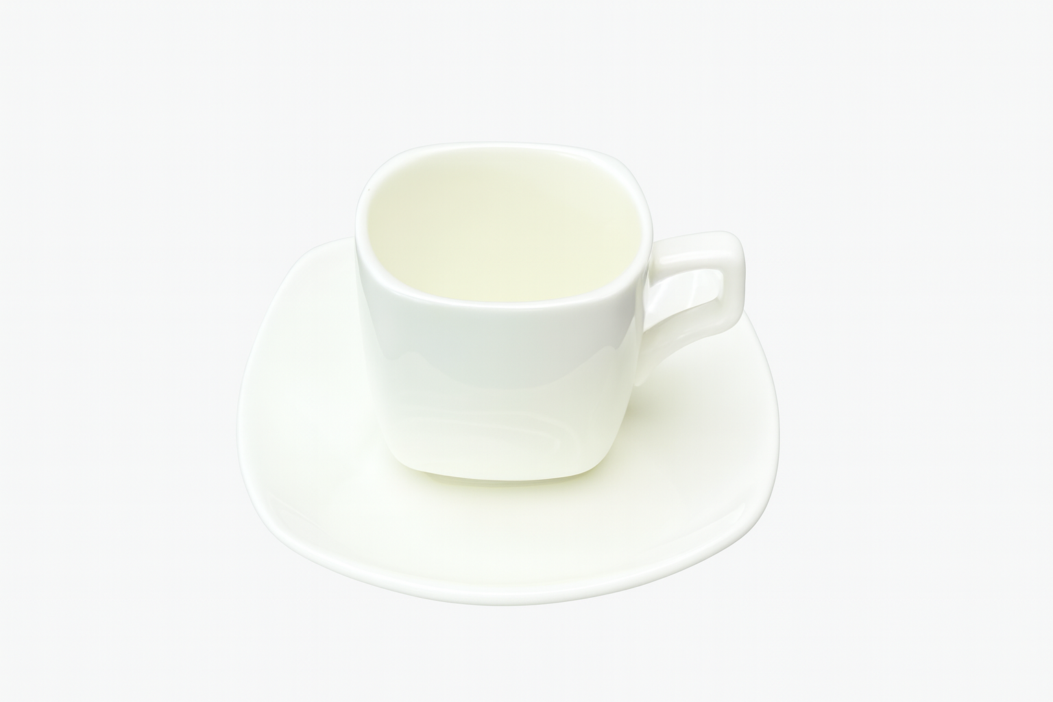 Set de taza y platillo de porcelana | 80 ml – 6 piezas