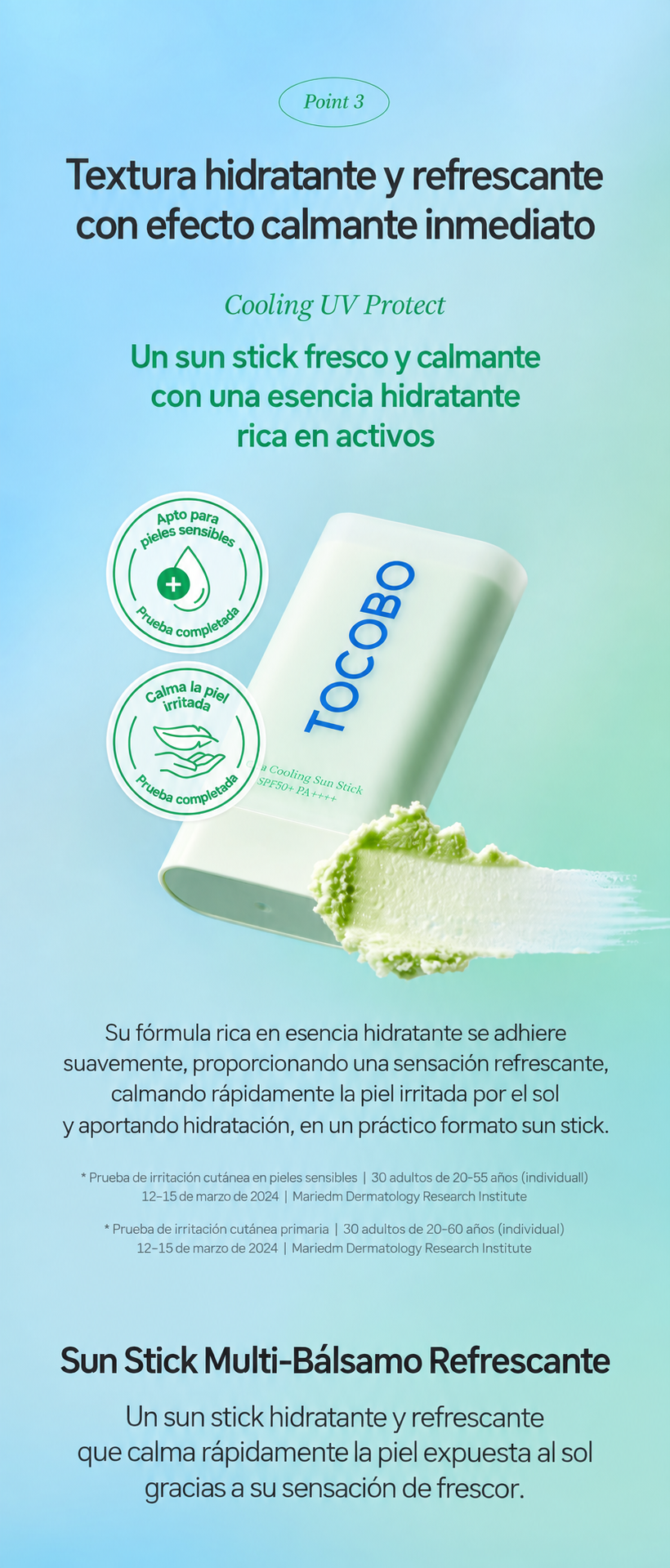[ TOCOBO ] Cica Cooling Sun Stick SPF50+ PA++++ – 18 g
