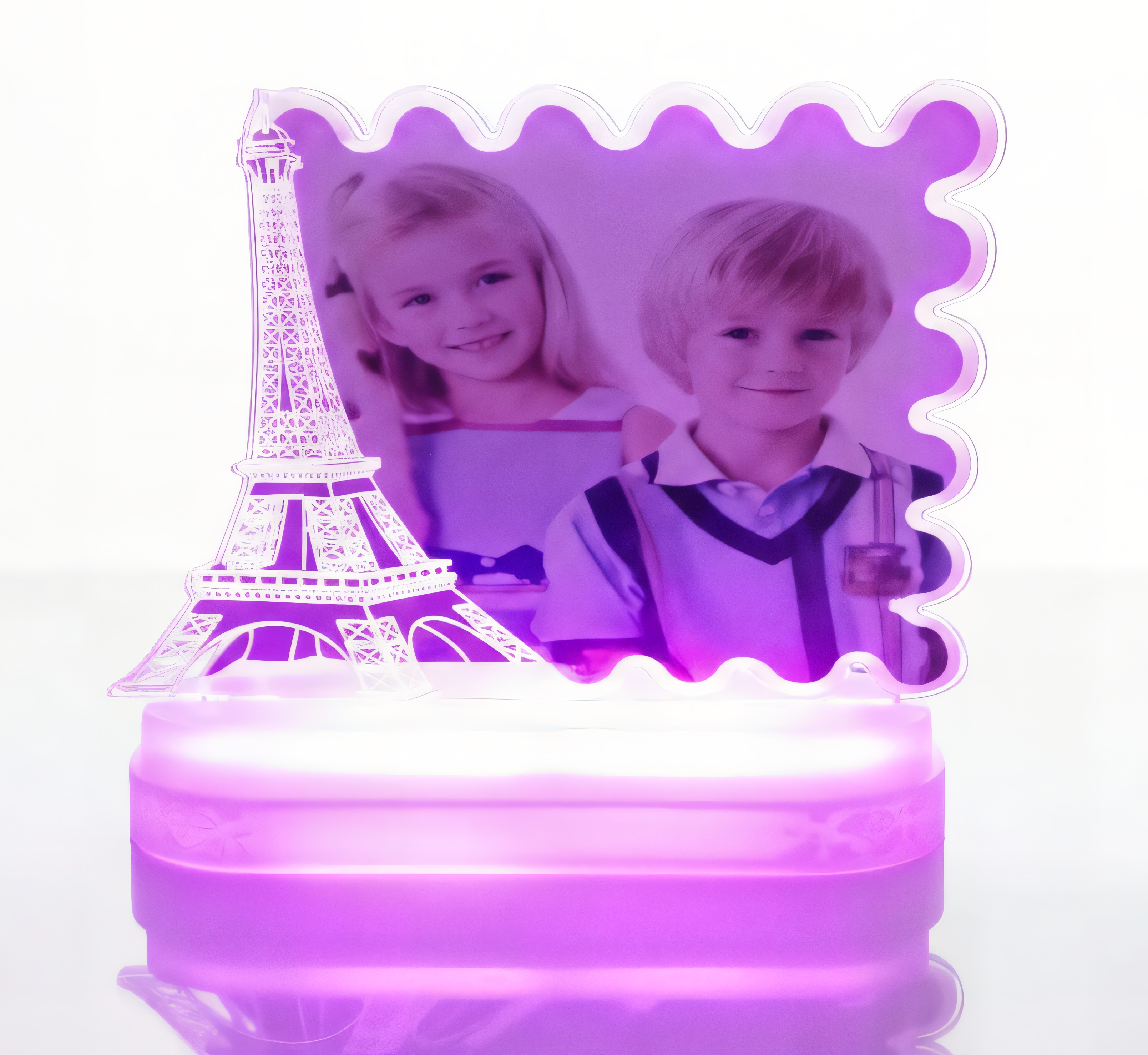 Portarretrato decorativo con luz de paris
