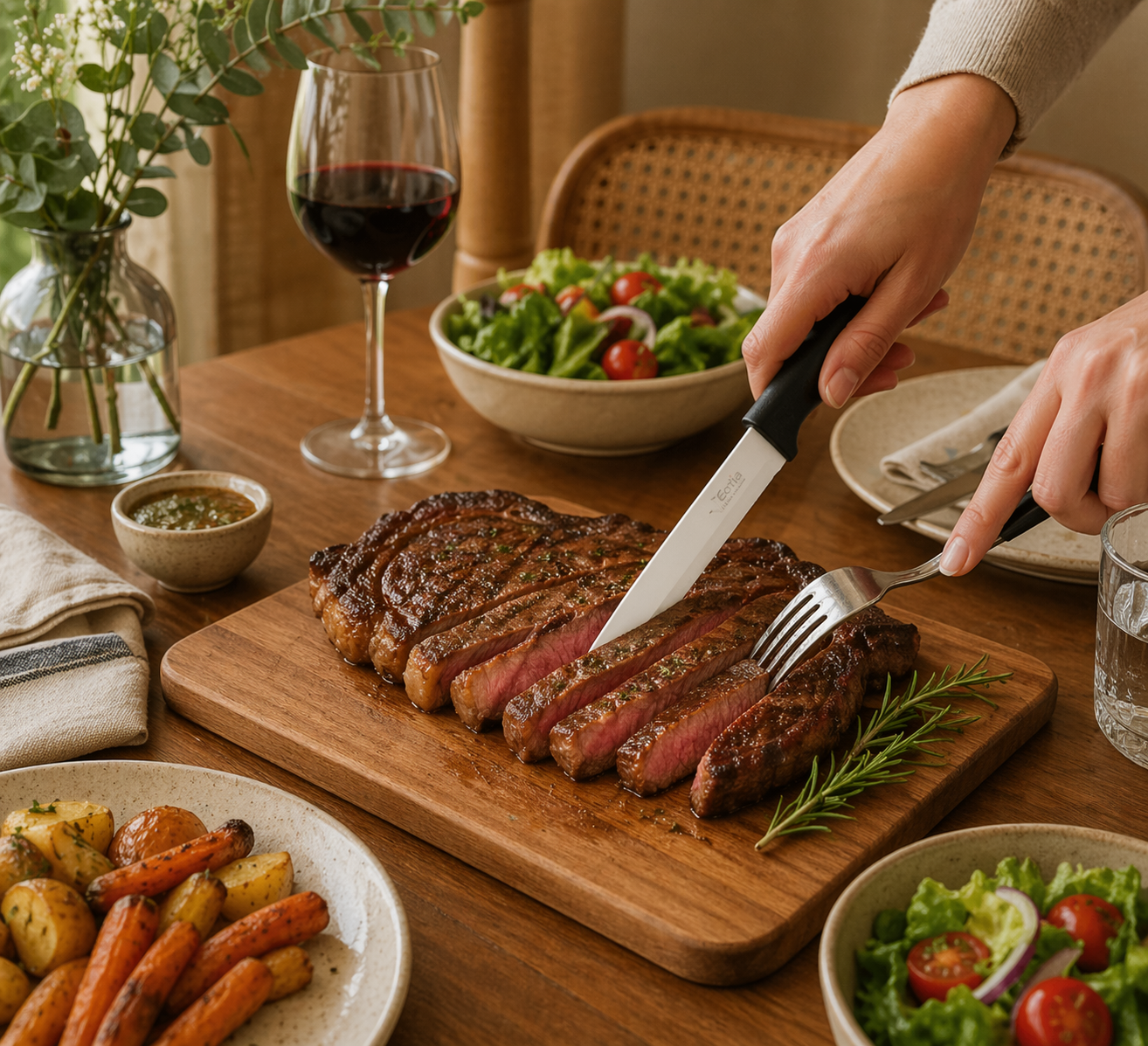 Juego de Cuchillos para Carne 3 Piezas – Corte Preciso y Alta Durabilidad