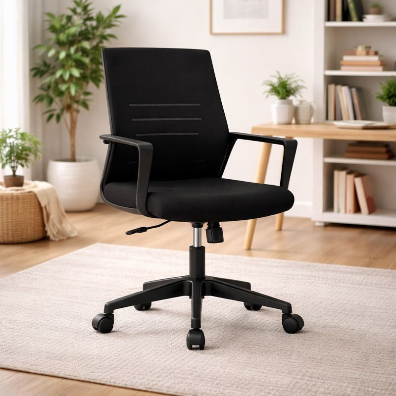 Silla de Oficina con Ruedas Negra