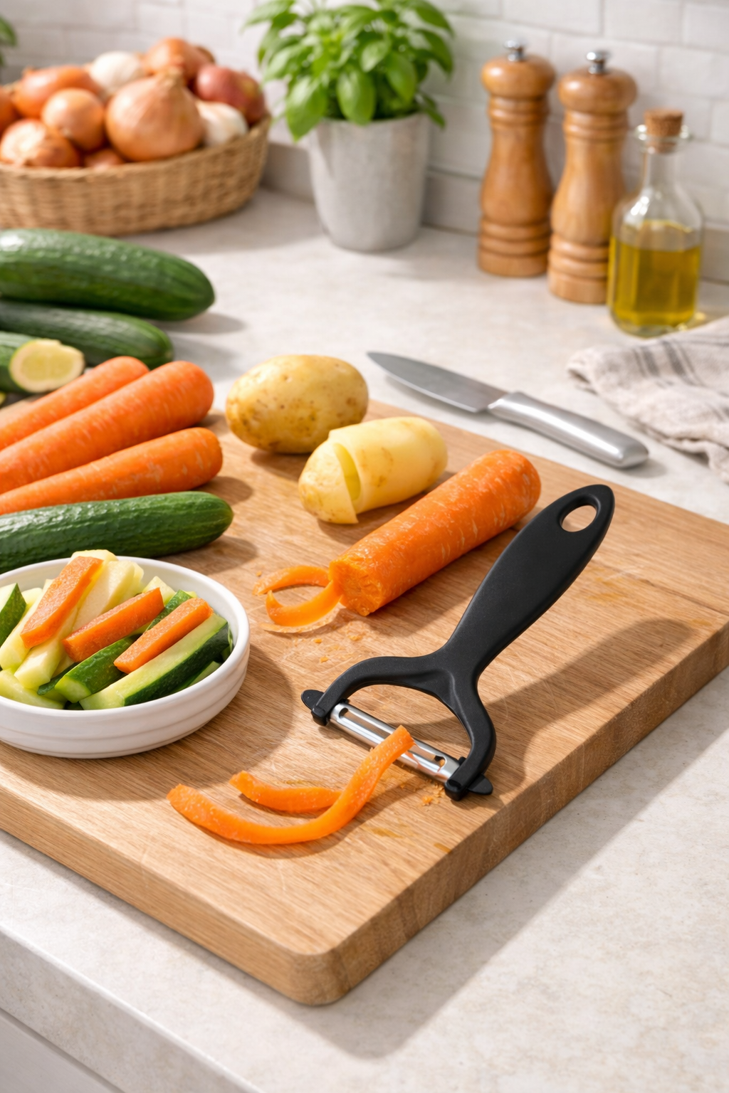Pelador de Frutas y Verduras de Alta Precisión – Ergonómico y Eficiente