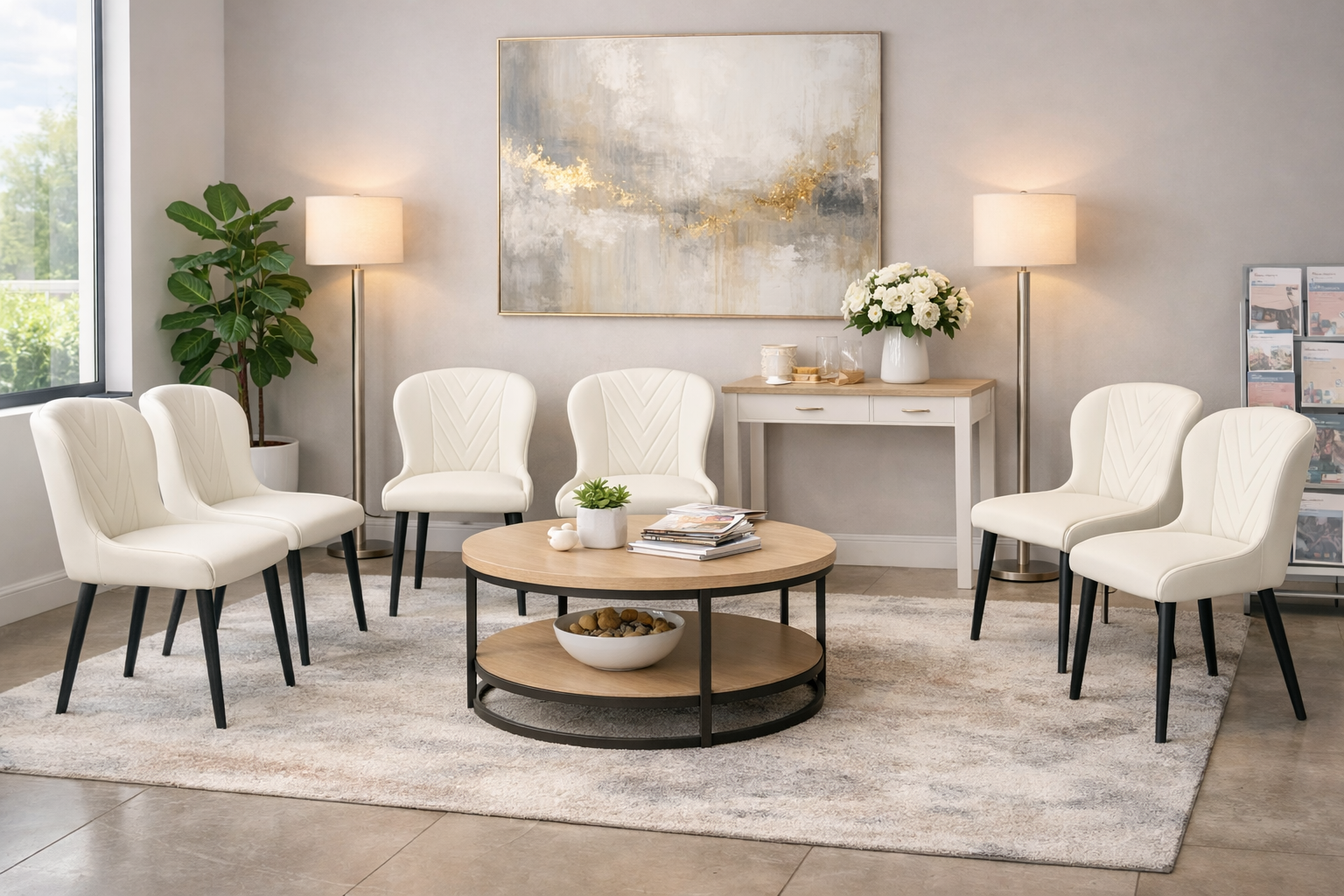 SILLA  – Cuero Sintético + Metal | Moderna, Elegante y Súper Resistente