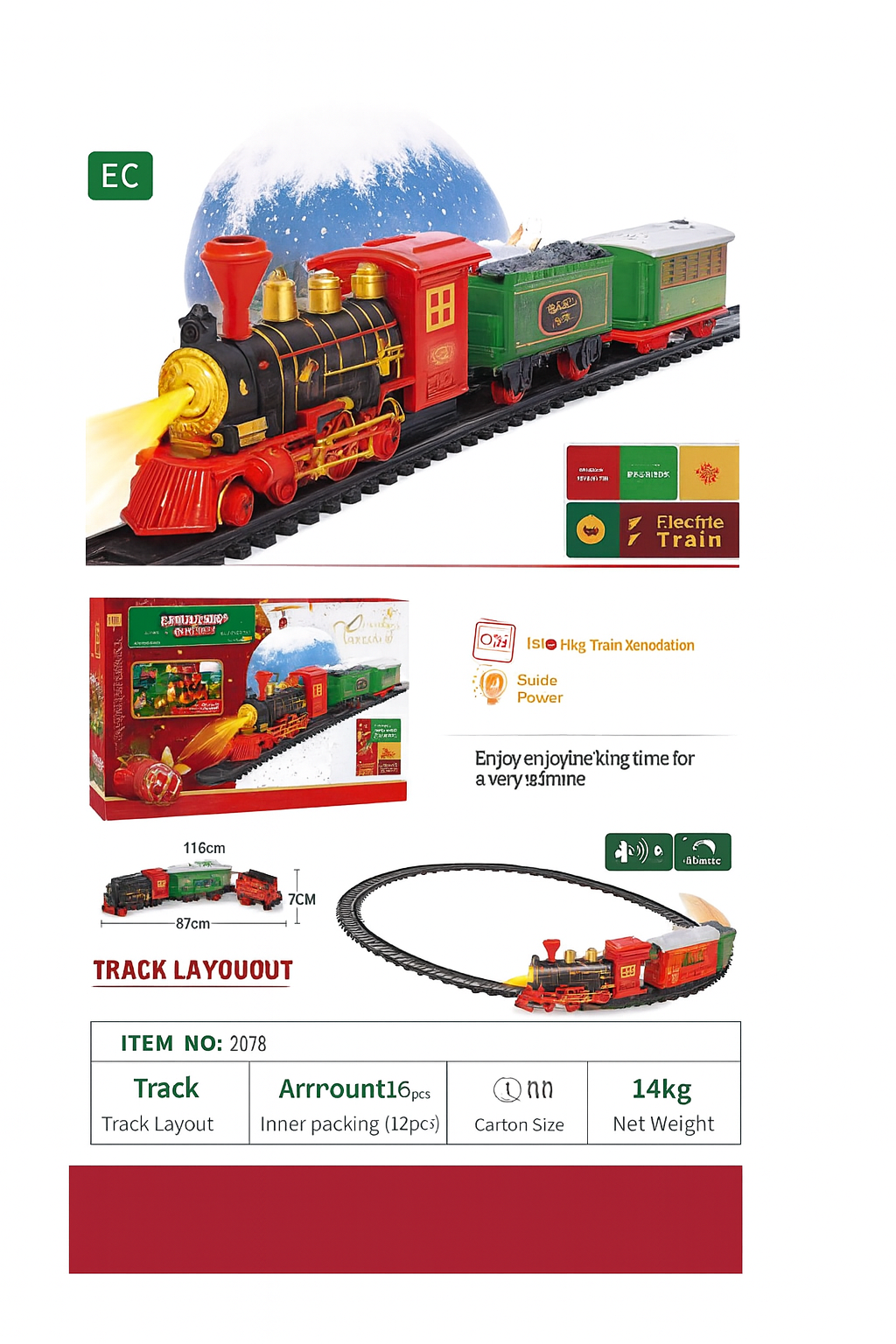 Tren navideño 2 modos