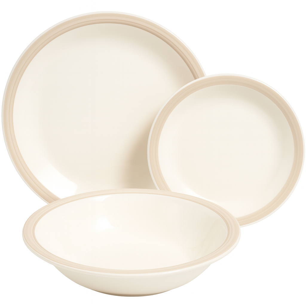 Set de plato y bowl de ceramica variedad