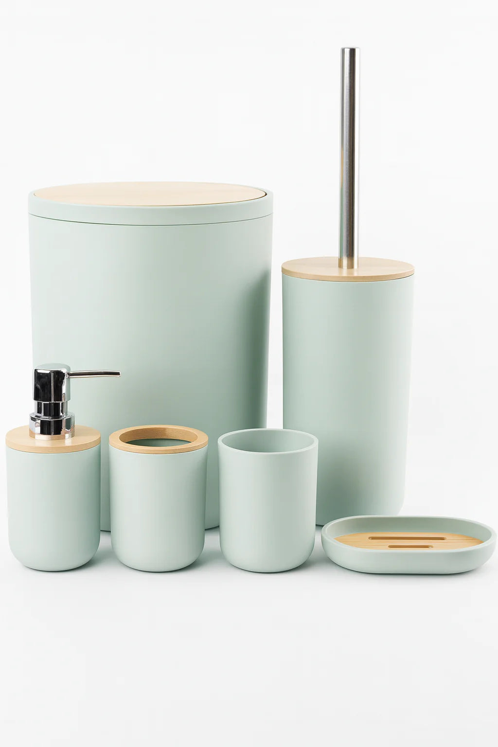 🪵 Set de Baño Premium de 6 Piezas con Tapa de Bambú