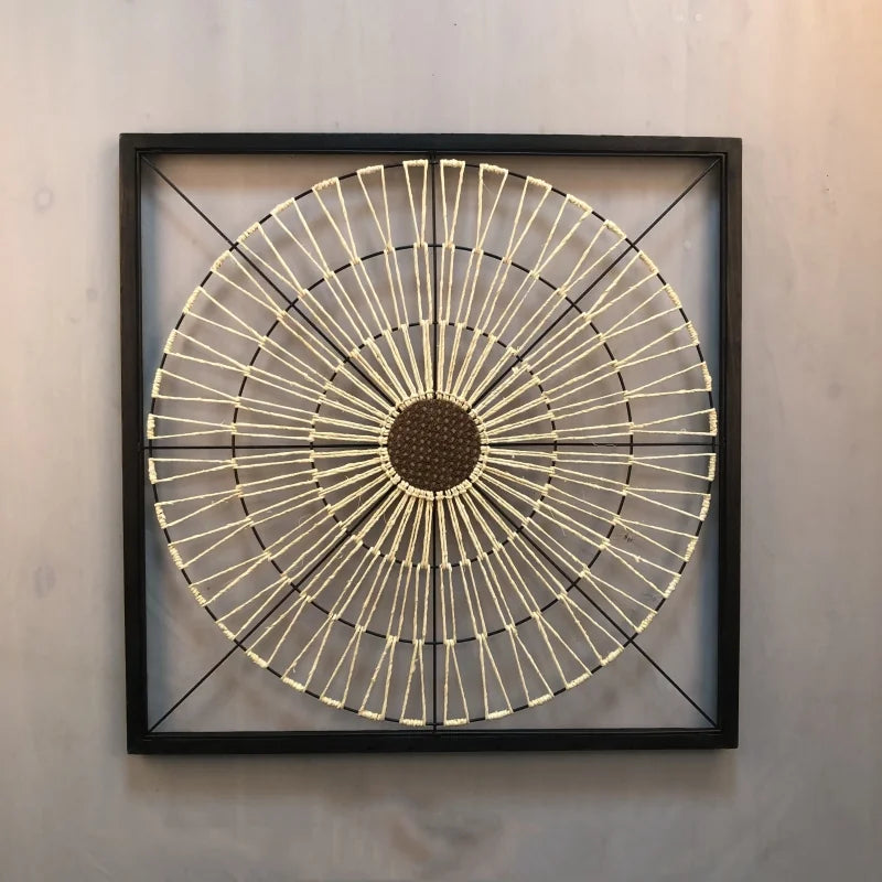 Adorno de Metal Decorativo para Pared – Diseño Radial Elegante ✨🏡